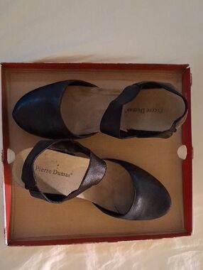 Pierre Dumas Black Mary Jane with Ankle Strap